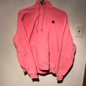 Bright pink champion hoodie